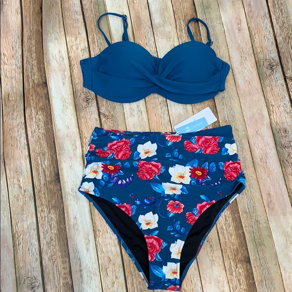 NWT Cupshe 2pc High Waisted Bikini